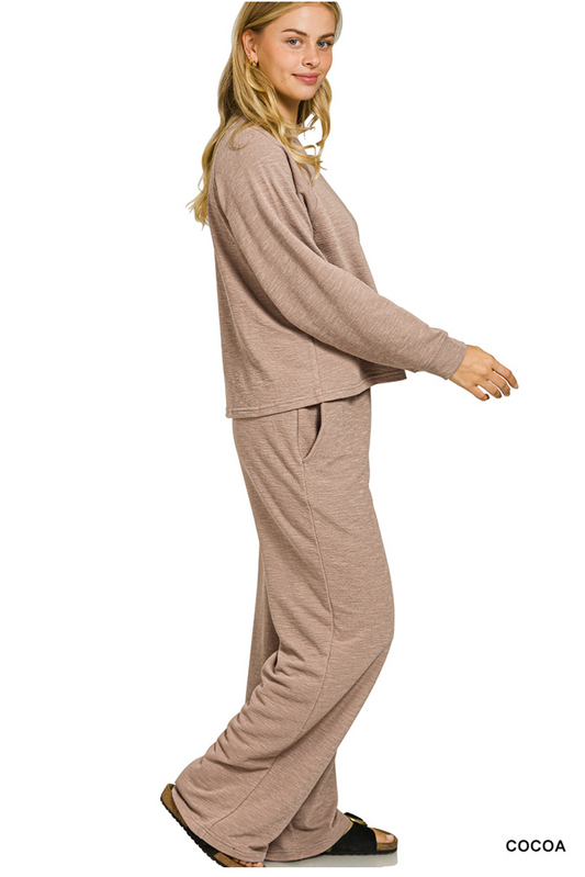 Cocoa Long Sleeve Top + Pants Set
