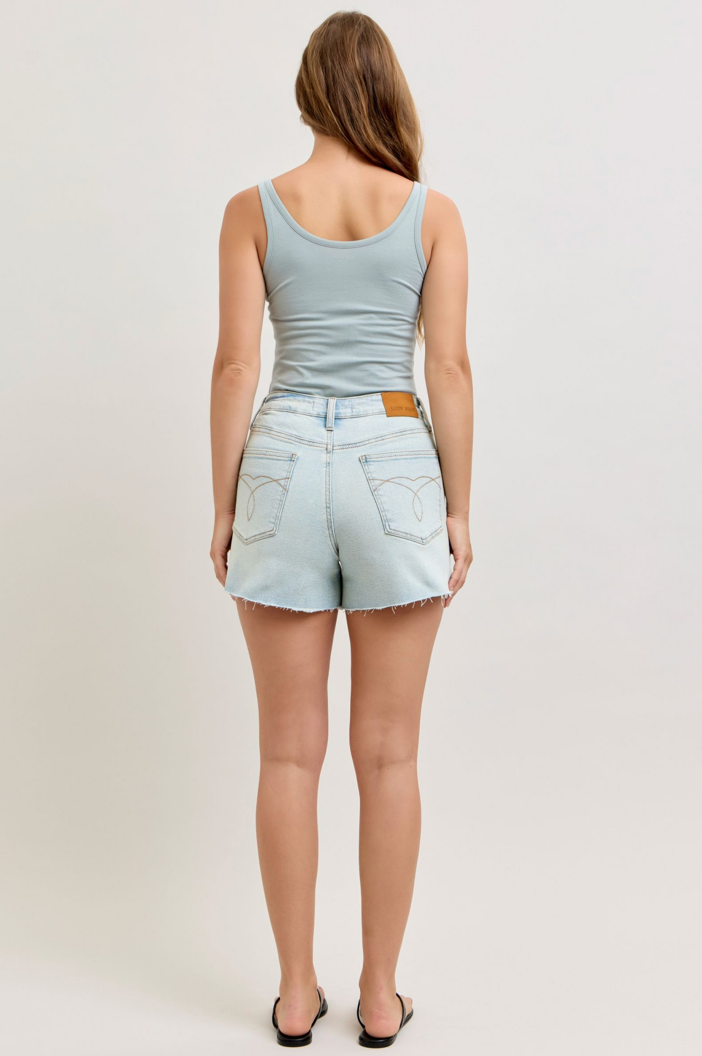 Judy Blue - High Waist Lt Wash Cut Off Shorts