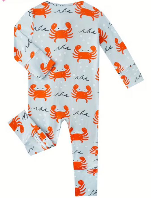 Crab Baby Bamboo Jumpsuit