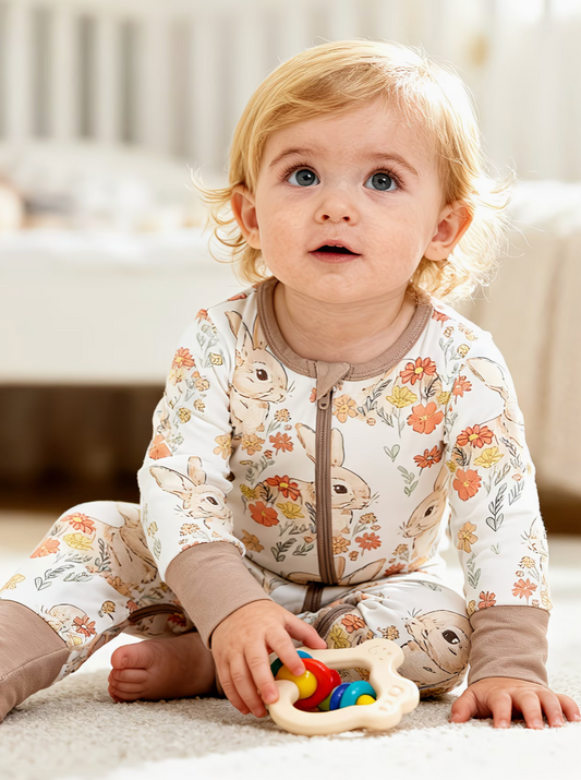 Spring Bunny Baby Bamboo Jumpsuit