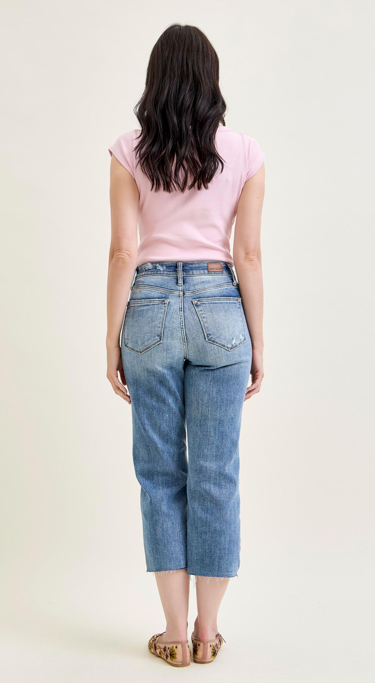 Judy Blues - High Waist Destroy Crop
