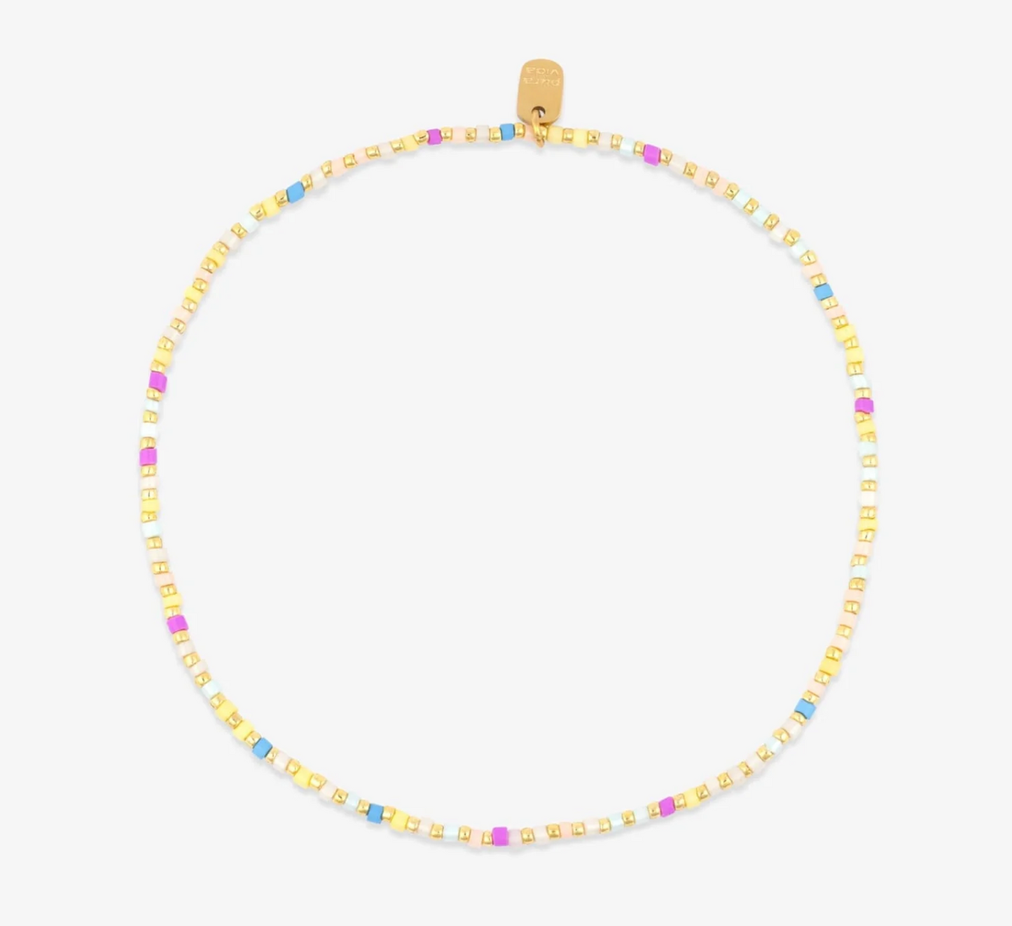 Seed Bead Gold Stretch Anklet