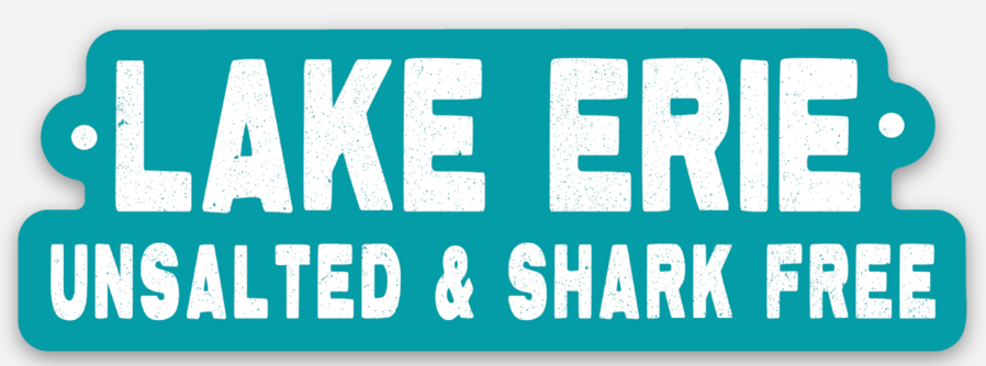 Lake Erie Unsalted + Shark Free Sticker - Mistakes on the Lake
