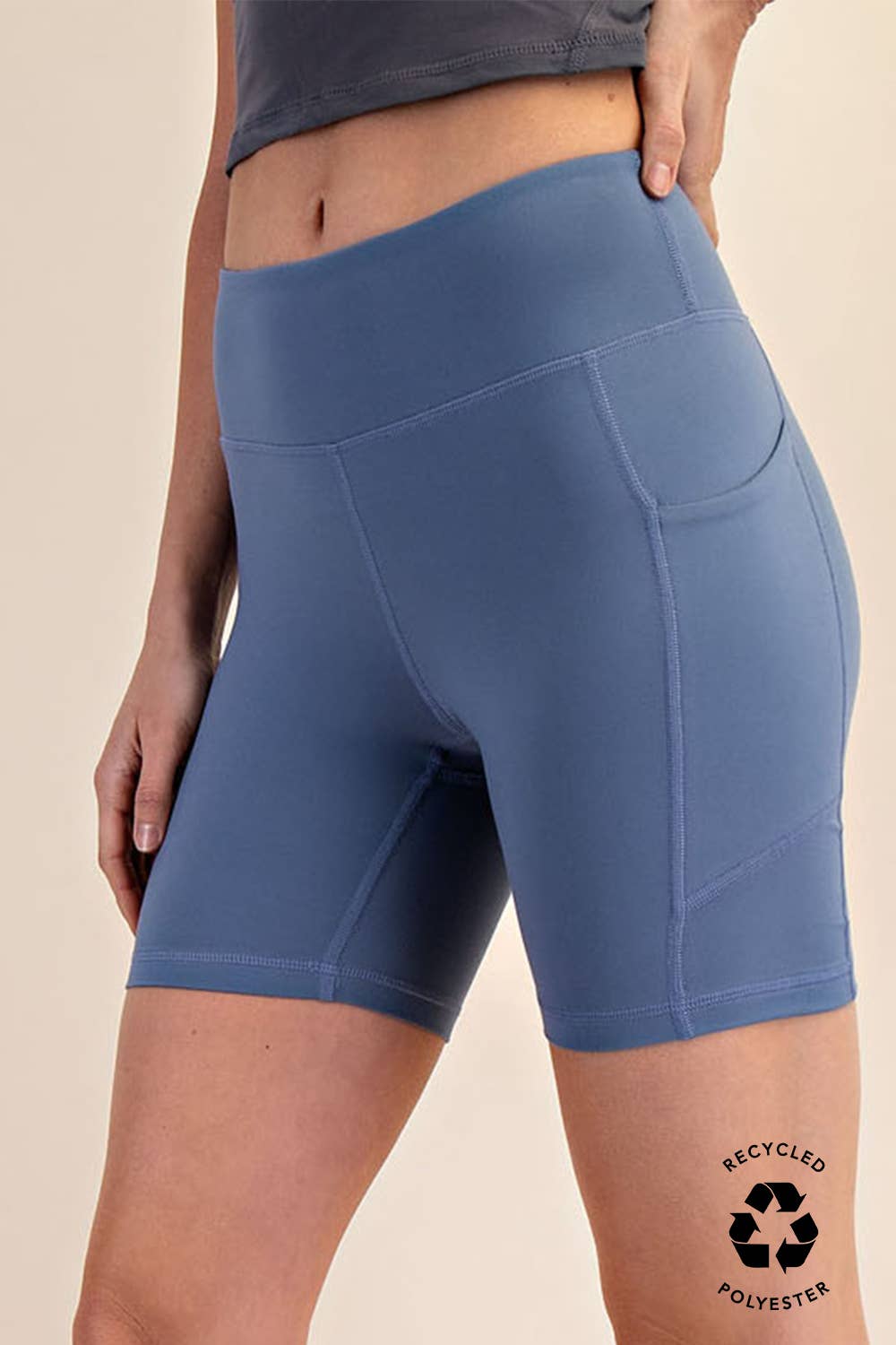 PARADISE BLUE - 6 INCH BIKER SHORTS