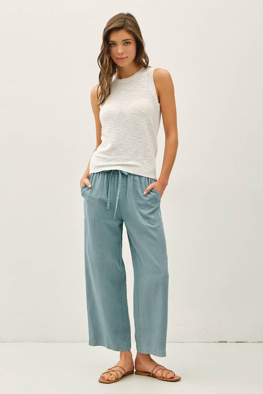 Jade Cropped Tencel Pants