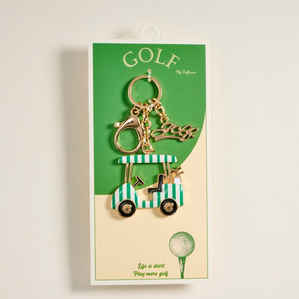 Golf Cart Keychain Bag Charm