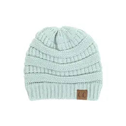C.C Ribbed Solid Color Beanies