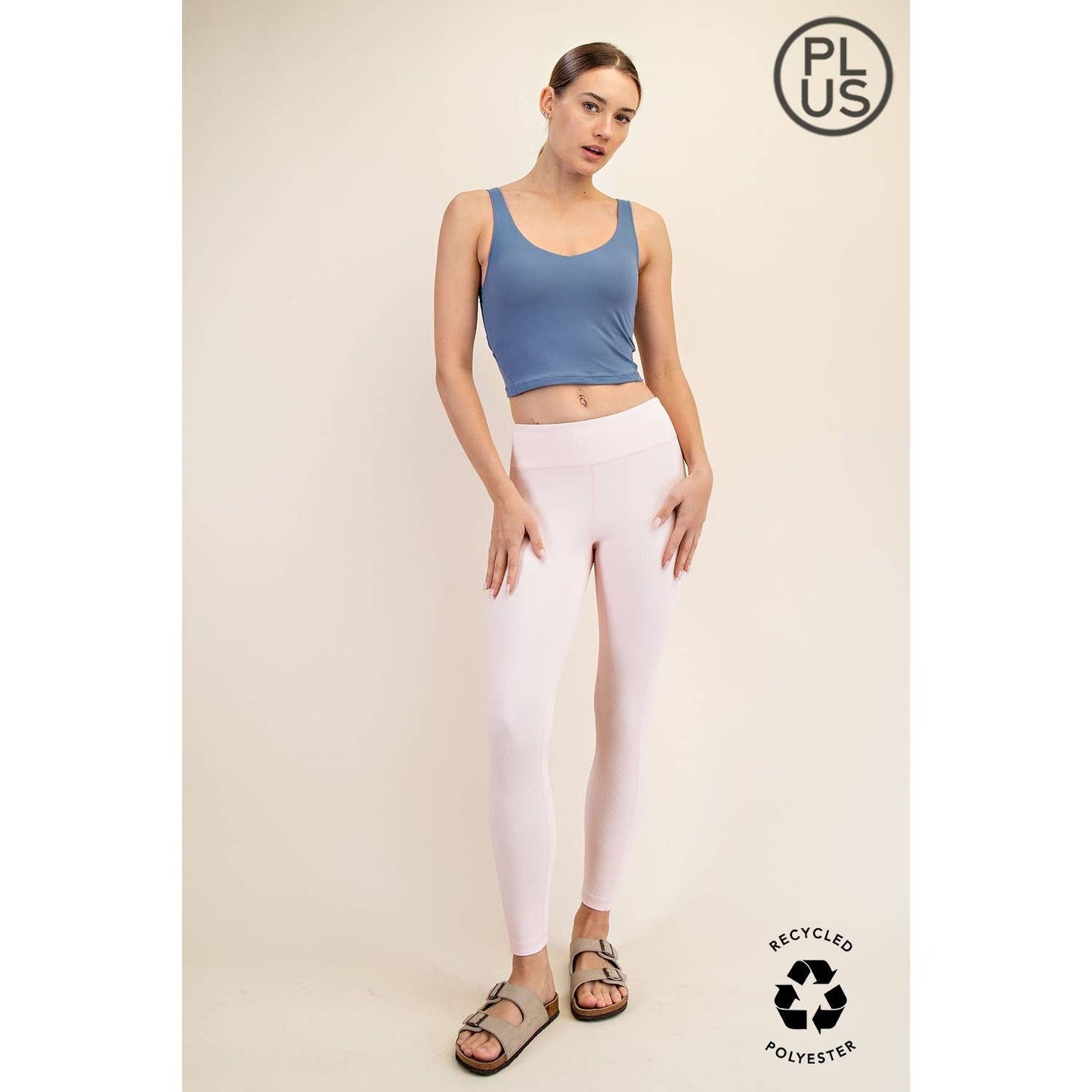 V Neck Yoga Bra Top - Paradise Blue