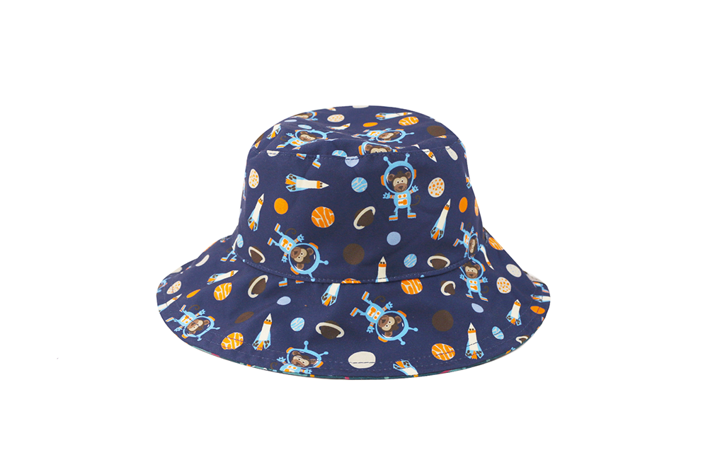 Space Monkey - Kids Reversible Sun Hat