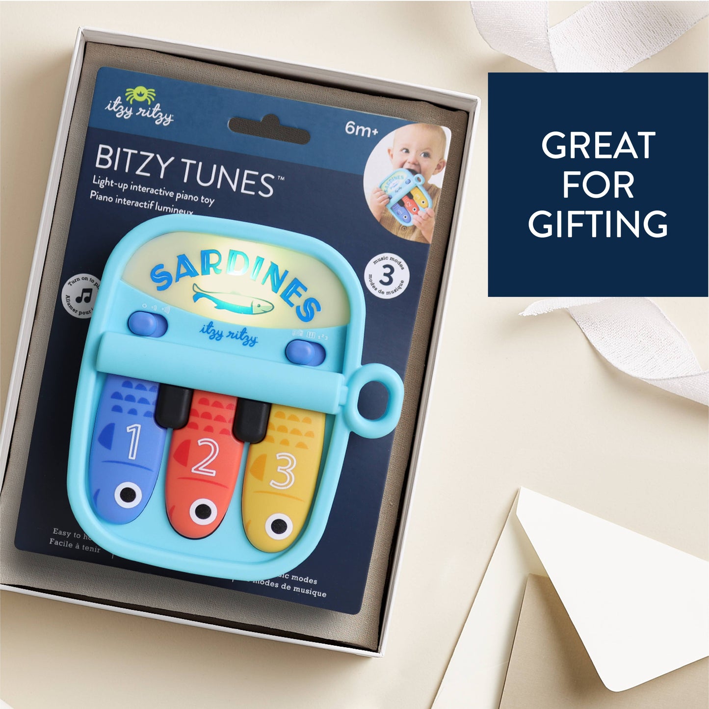 Bitzy Tunes™ Sardines Piano Toy