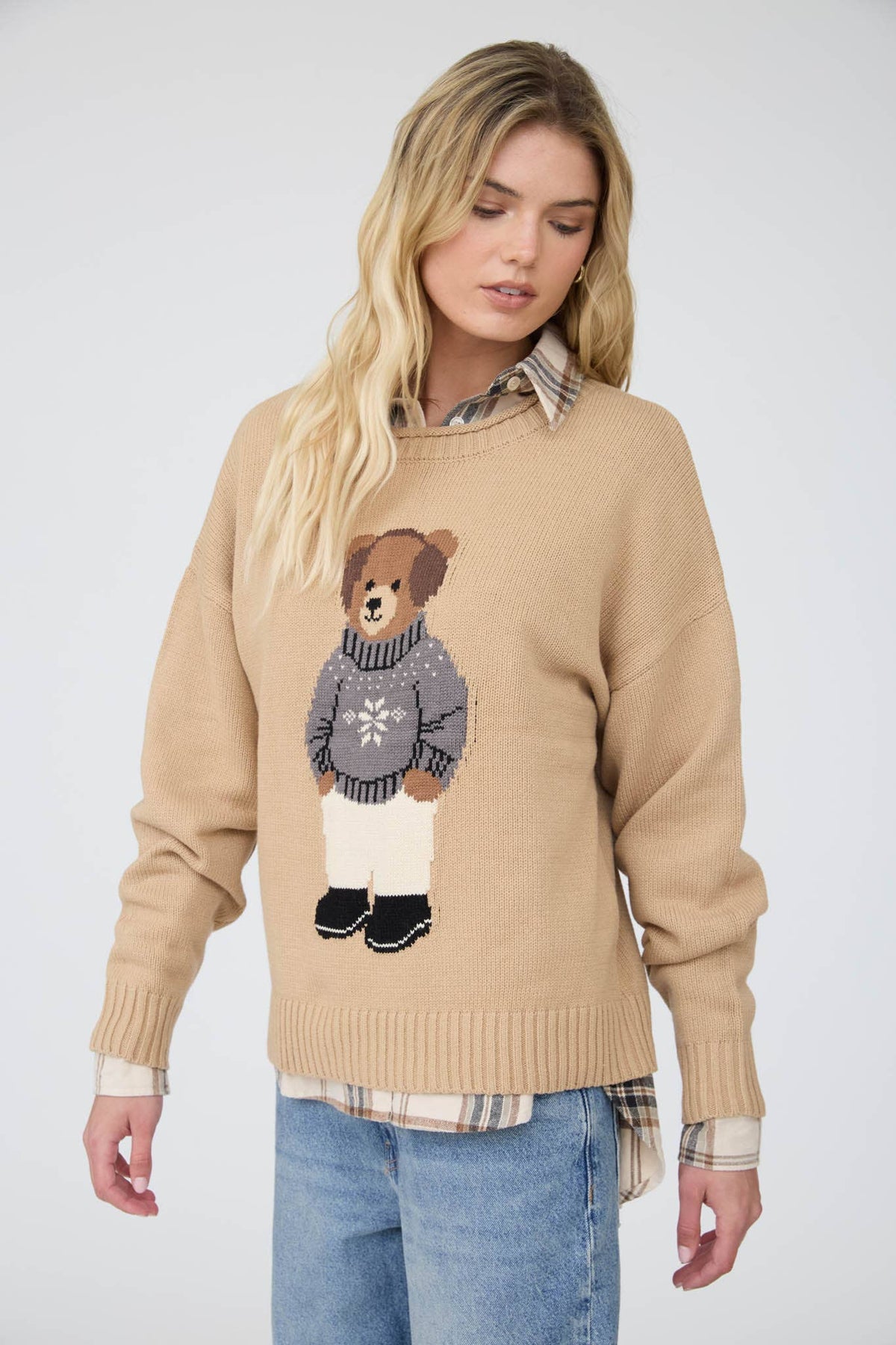 TEDDY BEAR  KNIT SWEATER