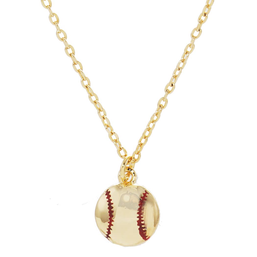 Baseball Pendant Necklace