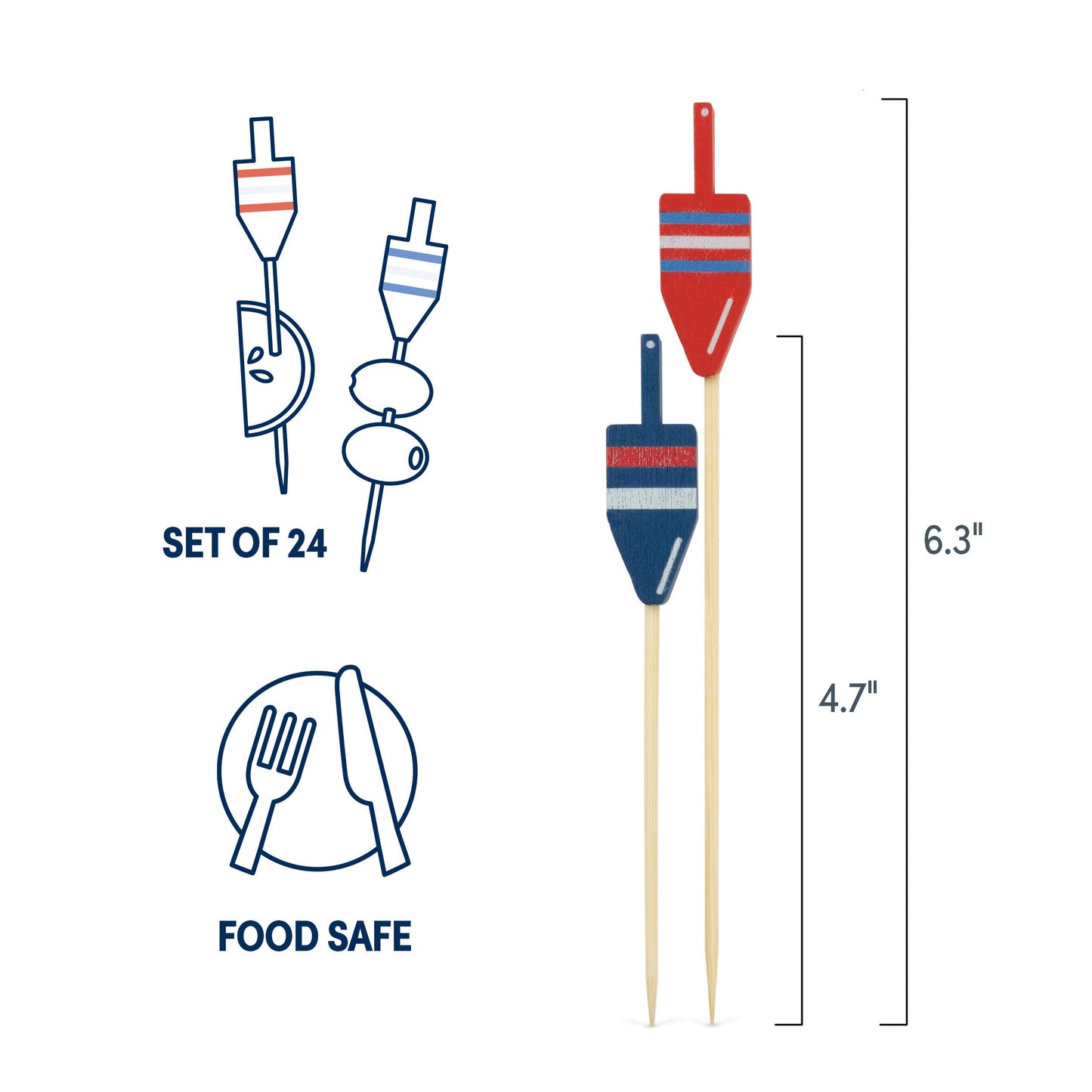 BAR BUOYS - Cocktail Picks - Set of 24