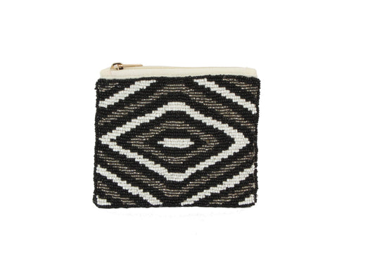 Beaded Abstract Coin Purse