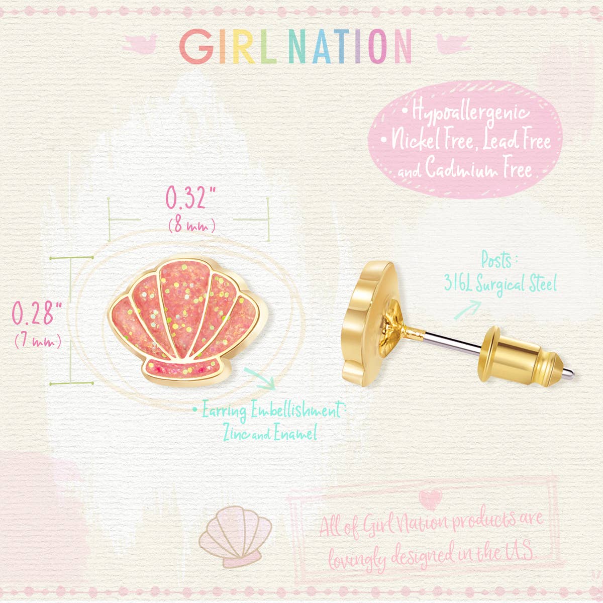 Shell Stud Earrings