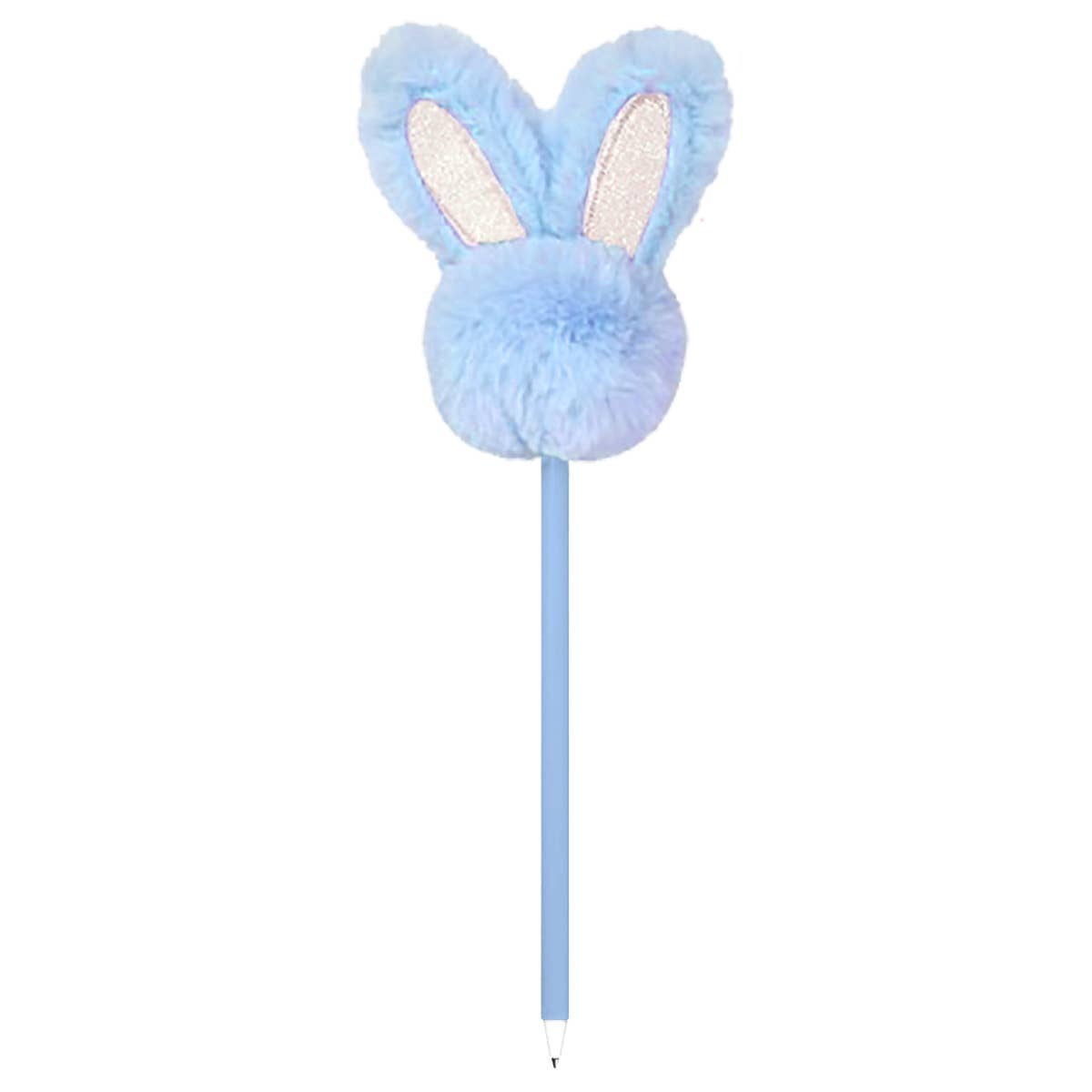 Blue Bunny Fuzzy Pen
