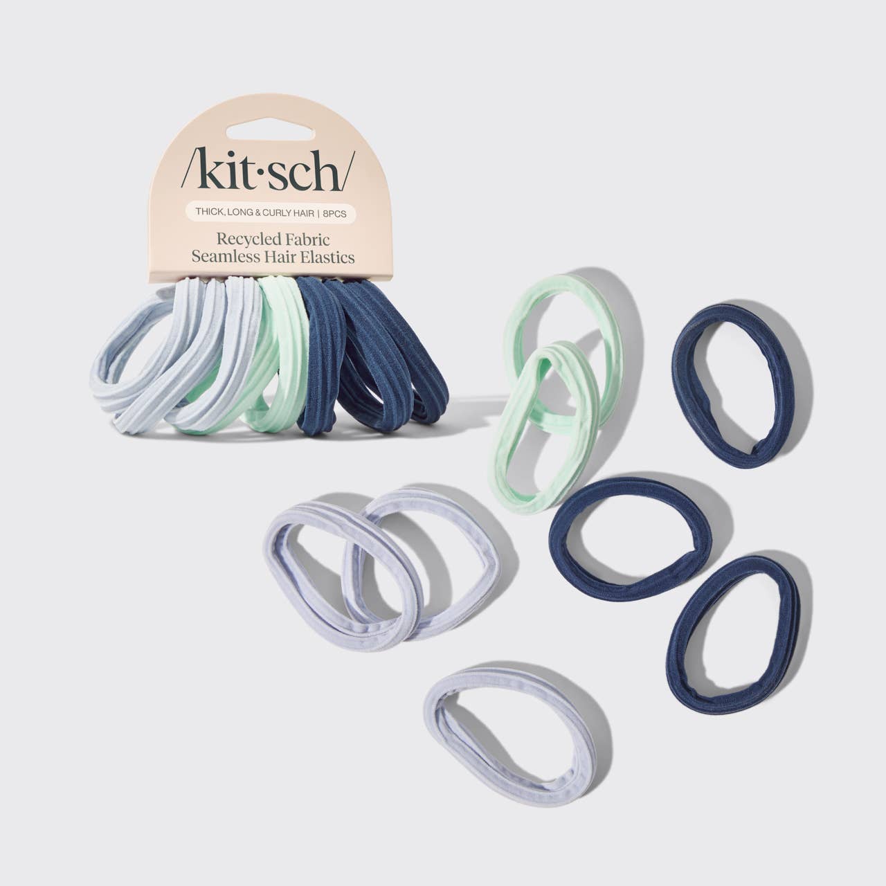 Seamless Hair Elastics 8pc Set- Garden Bouquet