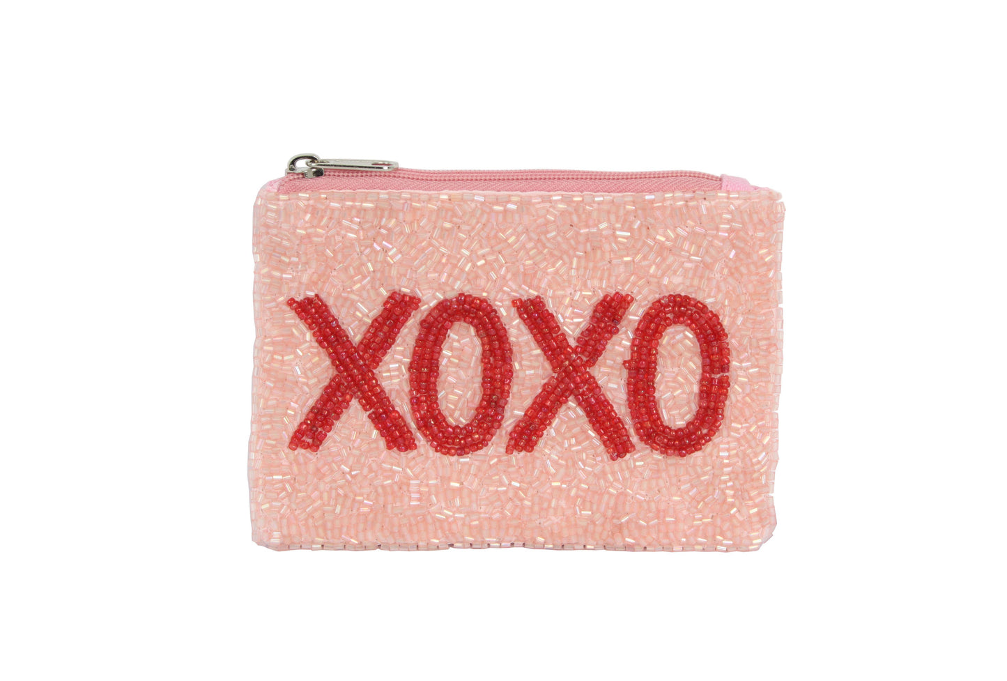 XOXO Beaded Coin Purse