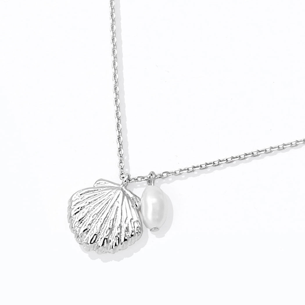 Seashell and Pearl Necklace
