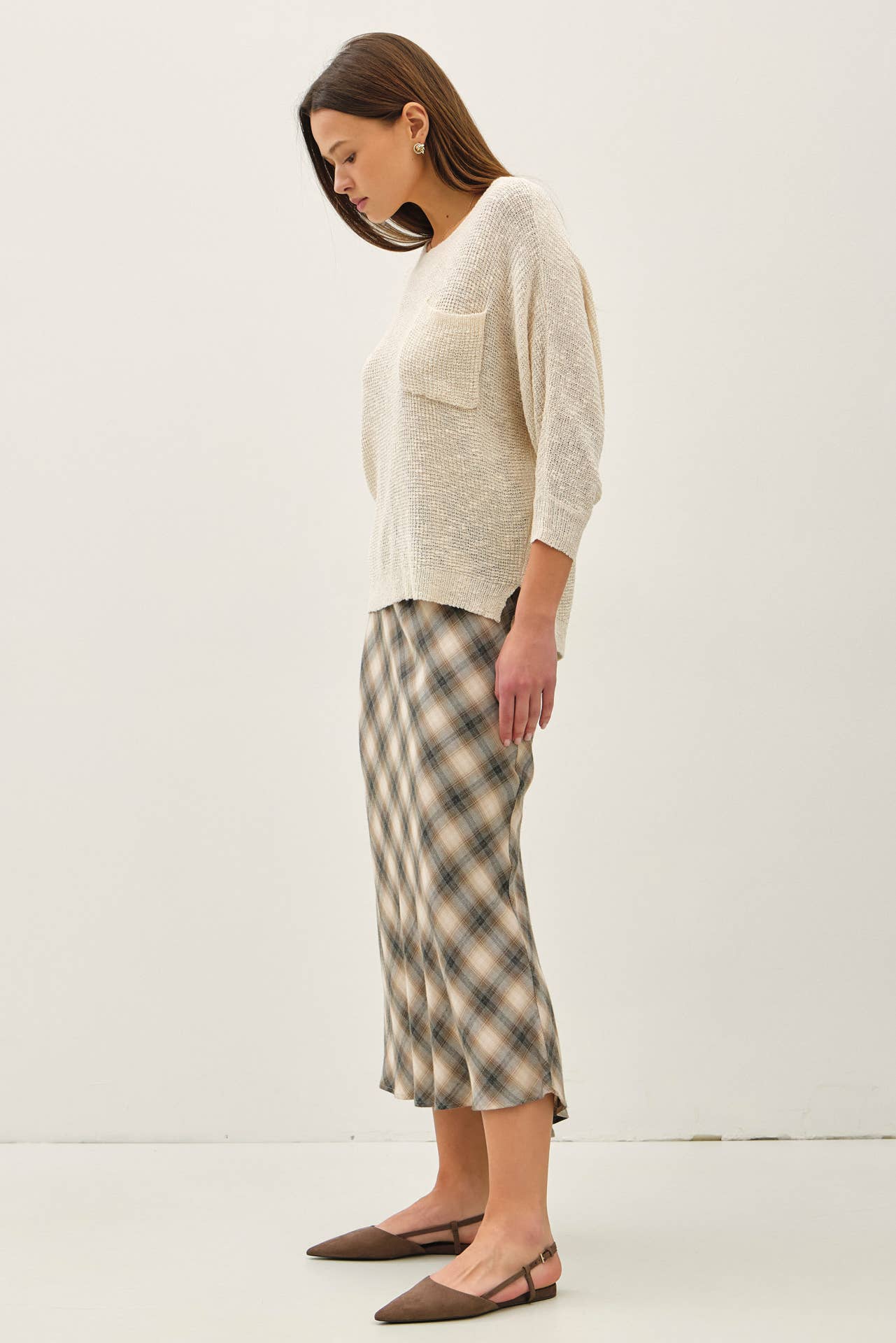 Cream Dolman Light Sweater