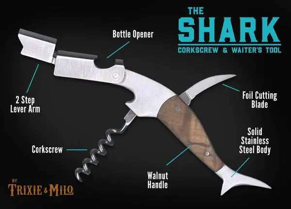 The Shark Corkscrew + Wine Key