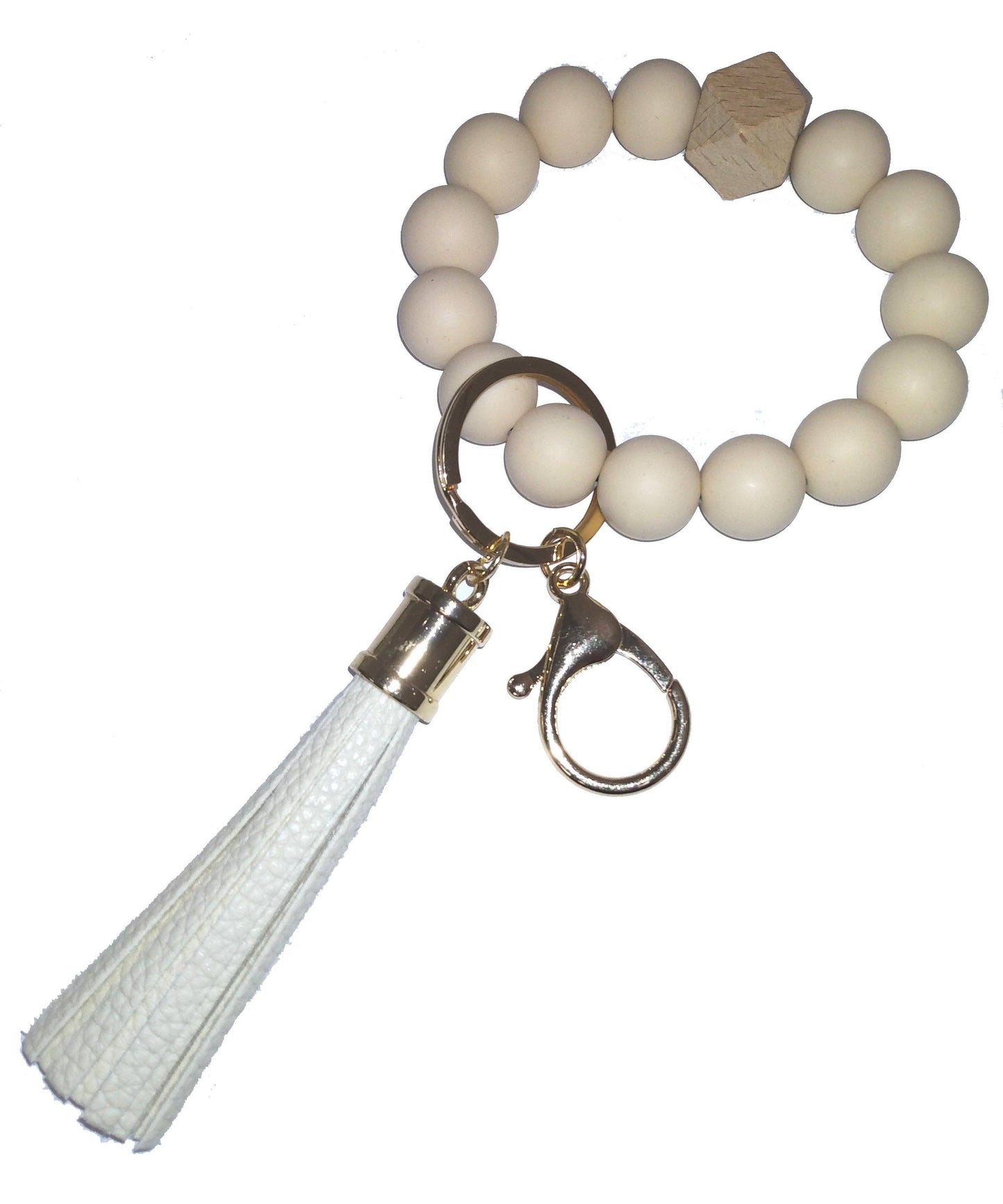 Silicone Beaded Keychain Bracelet