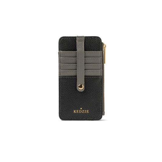 Kedzie Black Zippered Wallet