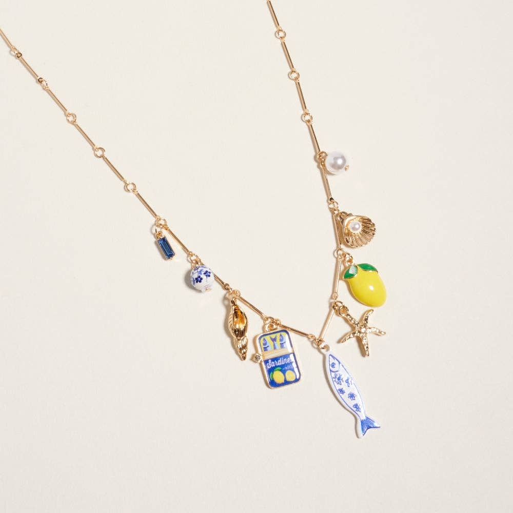 Coastal Mediterranean Charm Necklace