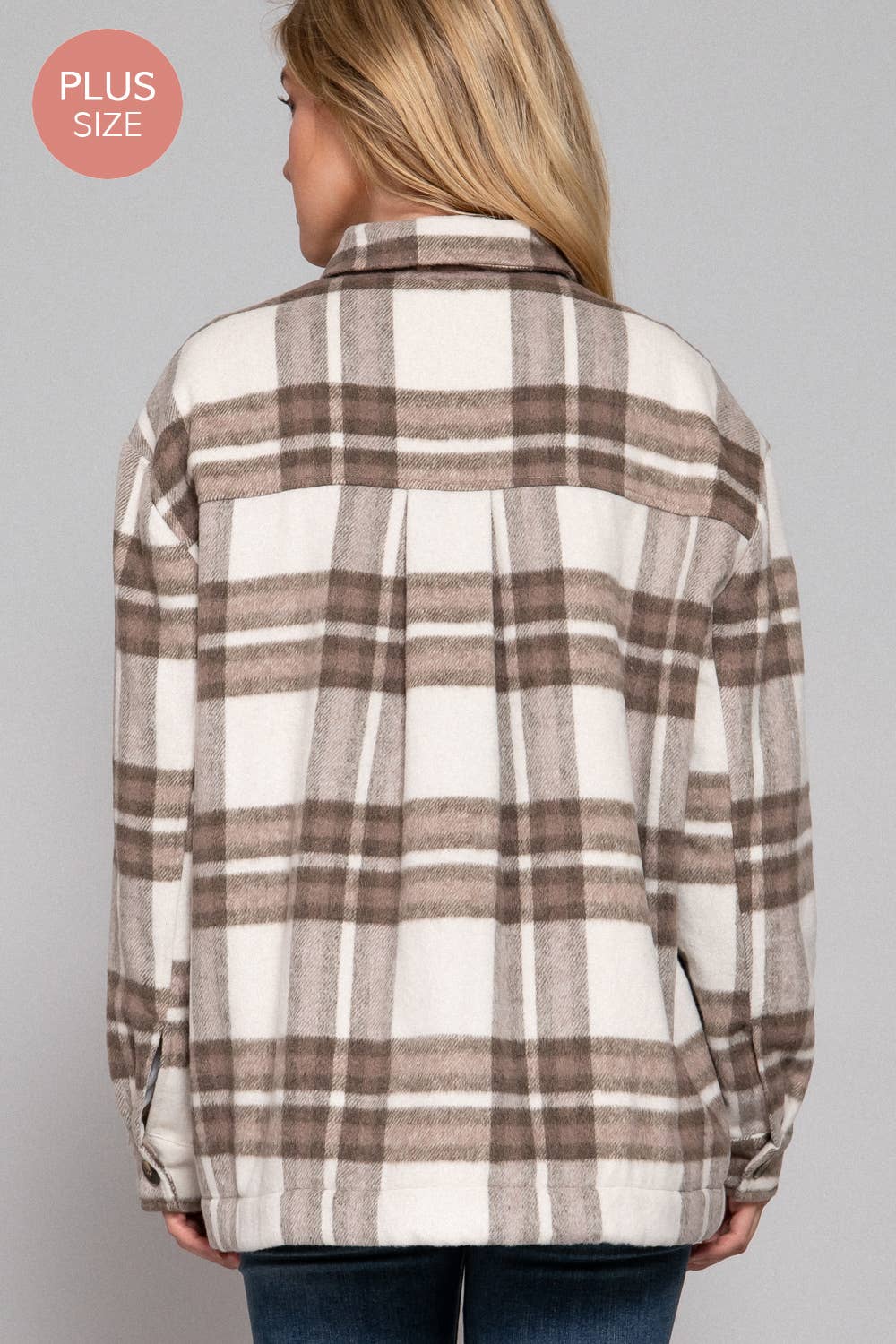 Black Brushed Plaid Jacket