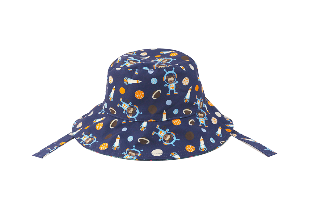 Space Monkey - Kids Reversible Sun Hat