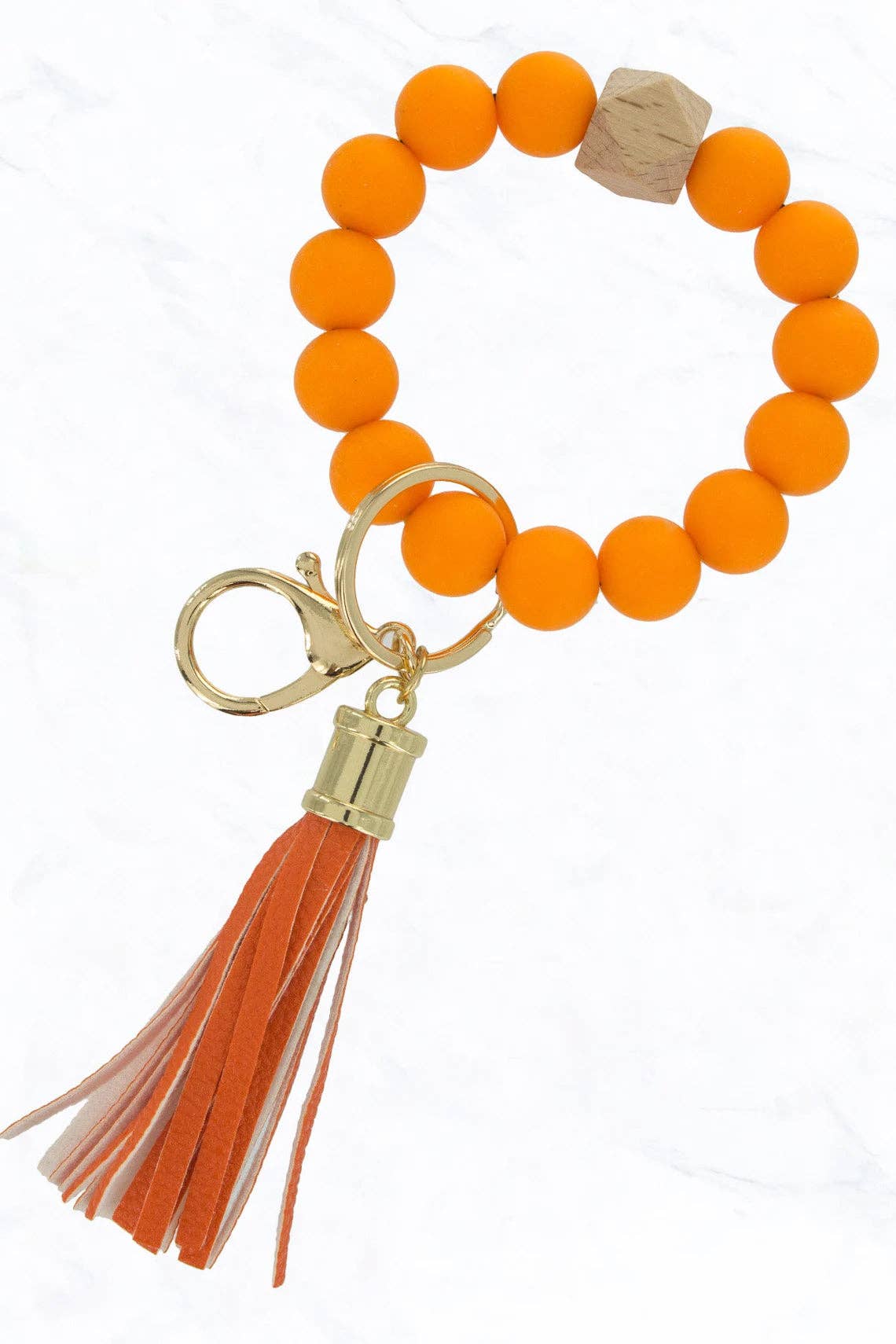 Silicone Beaded Keychain Bracelet