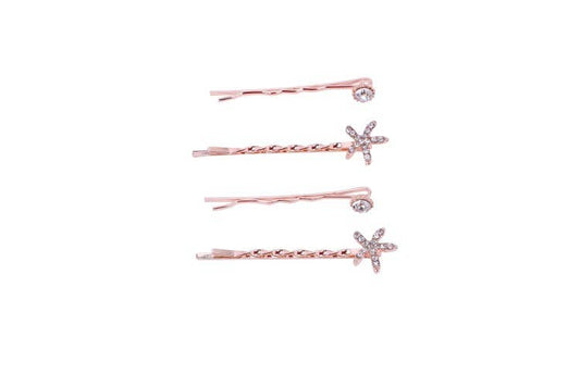 Starfish Rhinestone Hair Pins