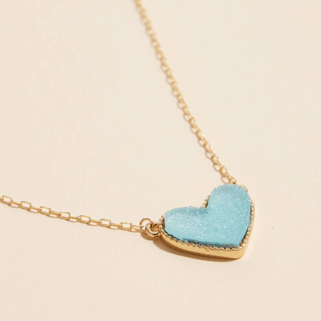 Heart Stone Charm Necklace