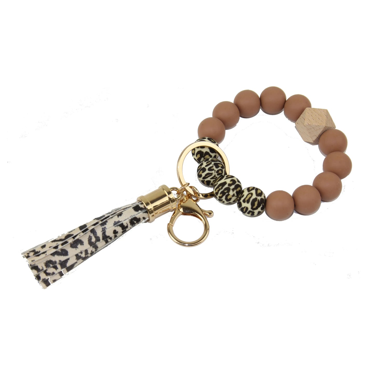 Silicone Beaded Keychain Bracelet