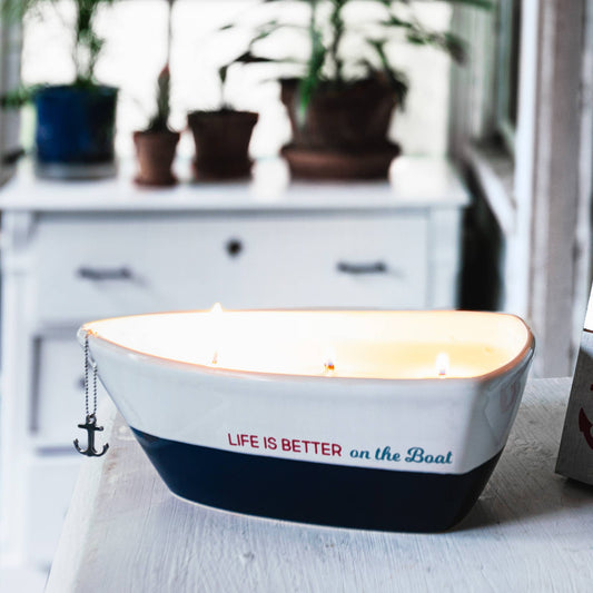 Life is Better On the Boat - Triple Wick Soy Wax Candle