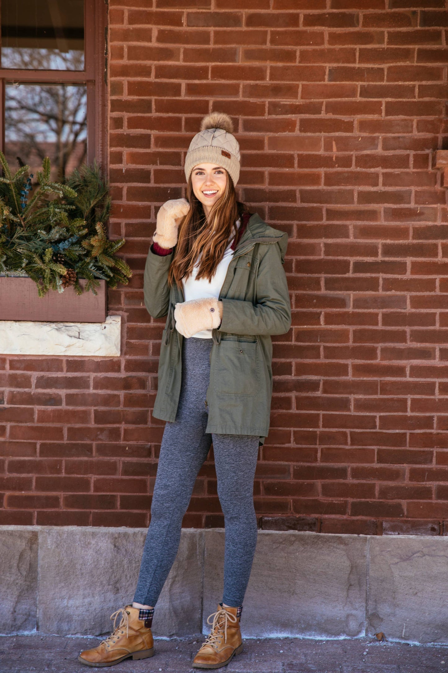 Grey Fleece Lined Leggings