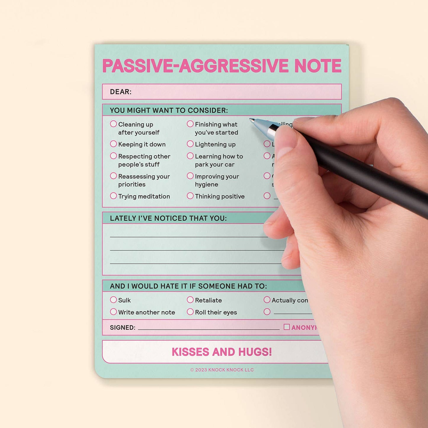 Passive Aggressive Nifty Note Pad