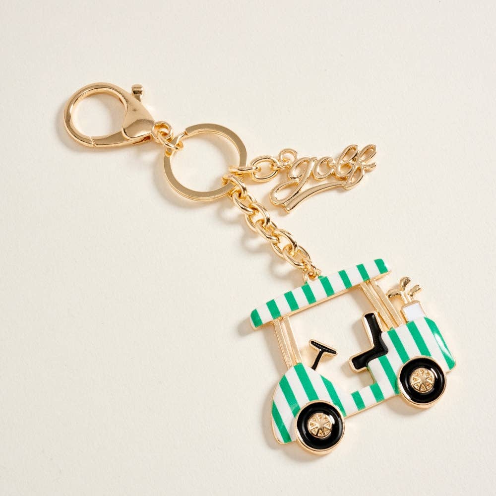 Golf Cart Keychain Bag Charm