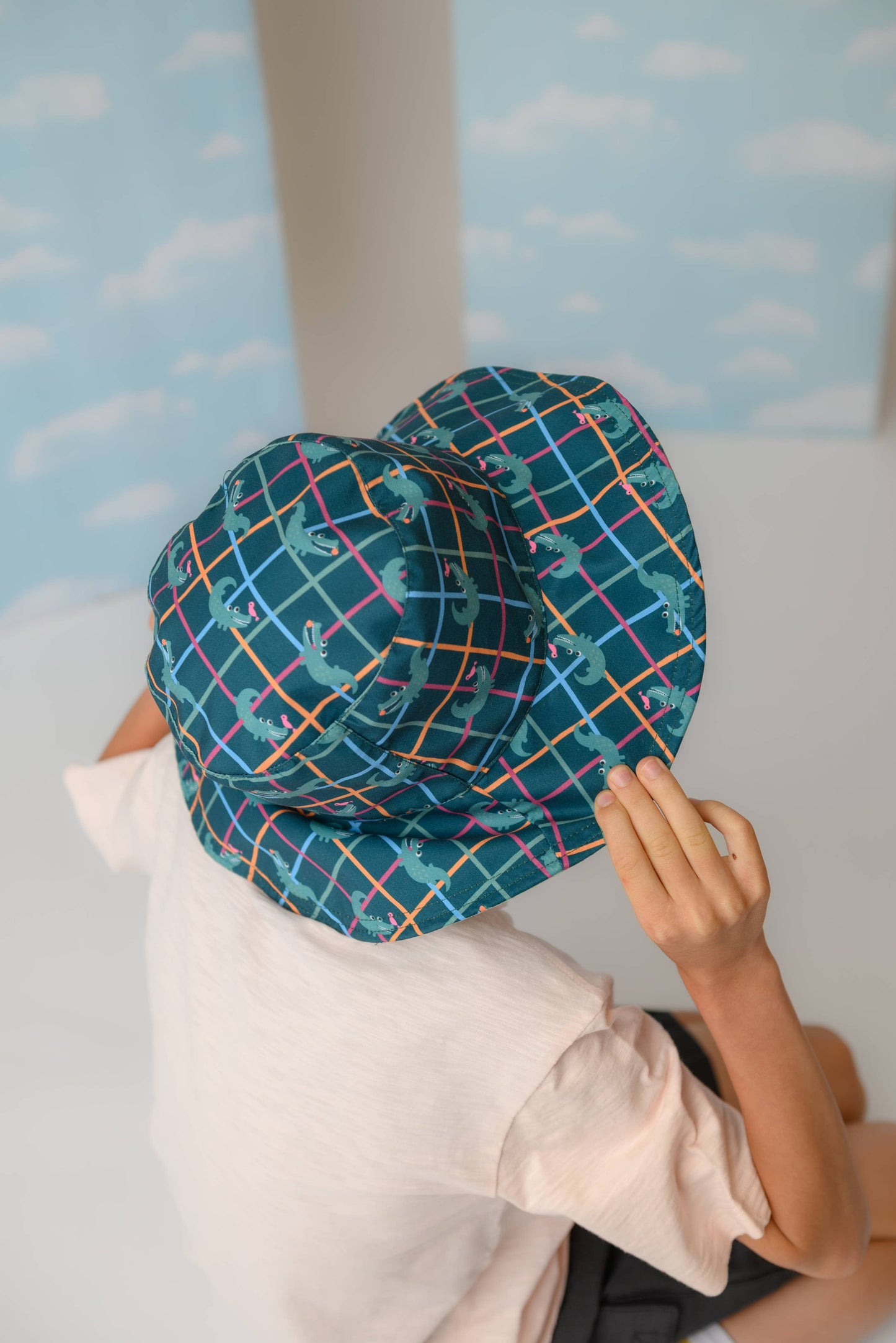 Space Monkey - Kids Reversible Sun Hat