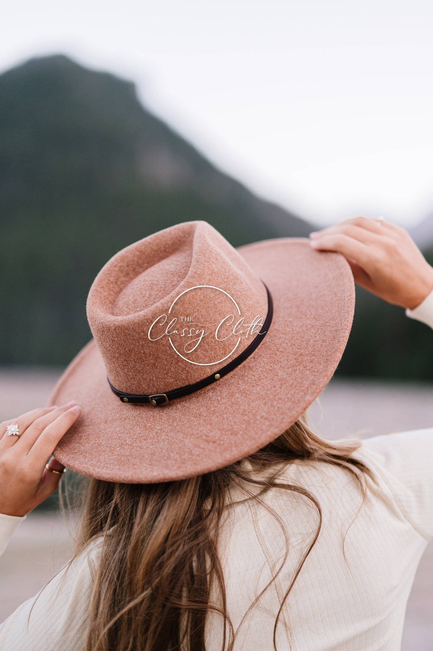 Camel Wide Brim Hat w/ Belt