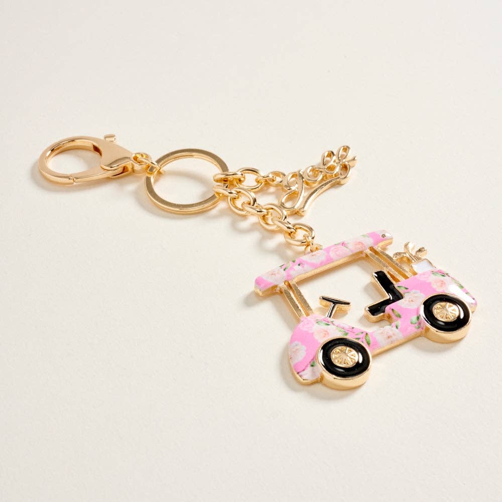 Golf Cart Keychain Bag Charm