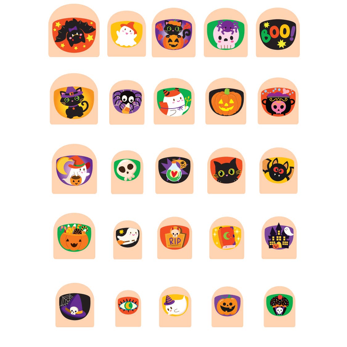 Halloween Lil' Fingers Nail Stickers