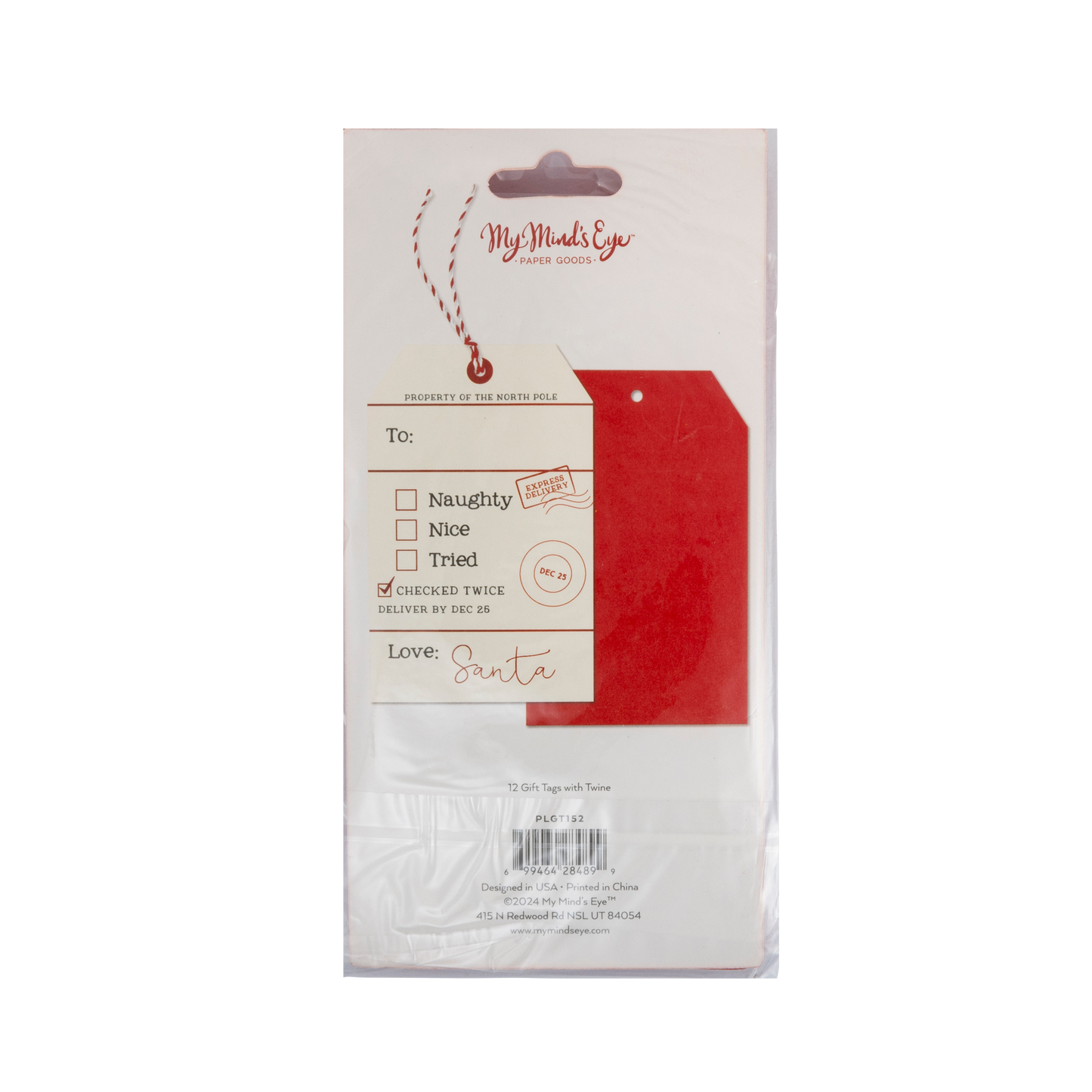 Naughty Nice Oversized Tag Set