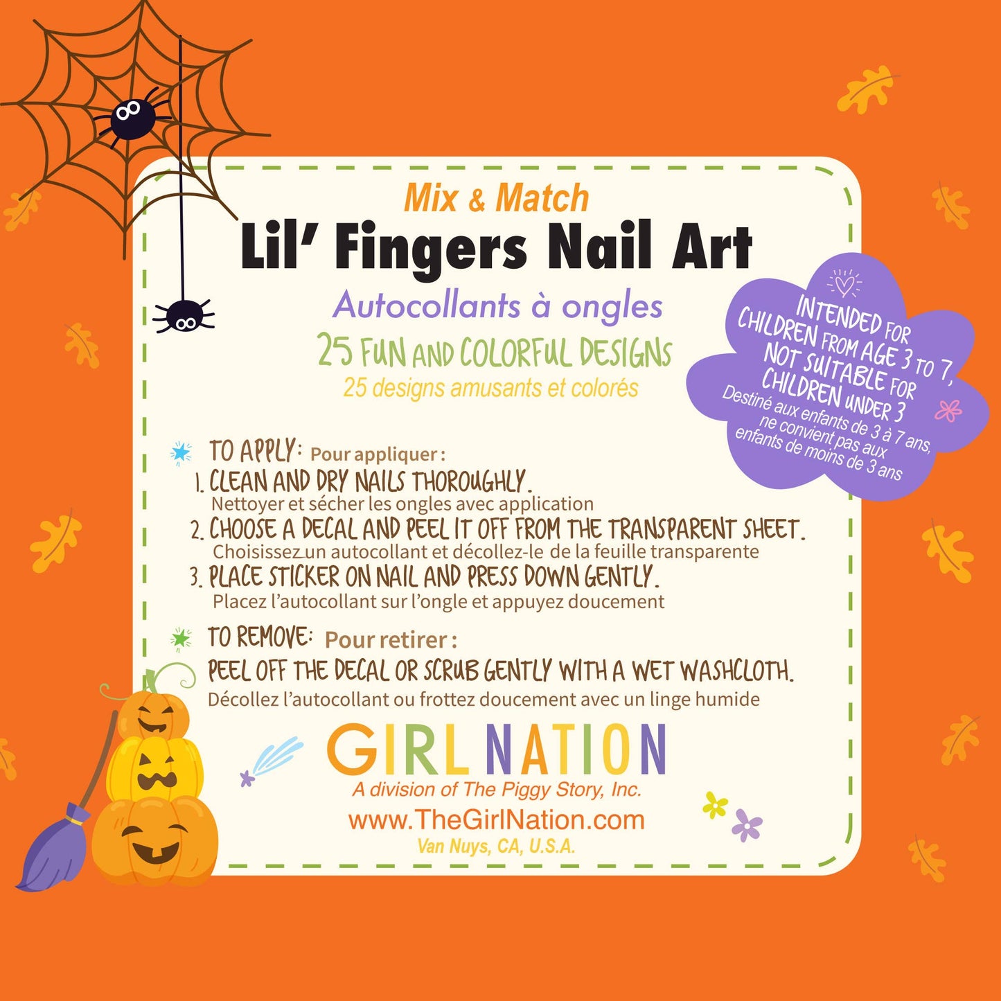 Halloween Lil' Fingers Nail Stickers
