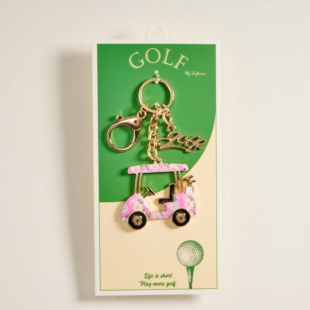 Golf Cart Keychain Bag Charm