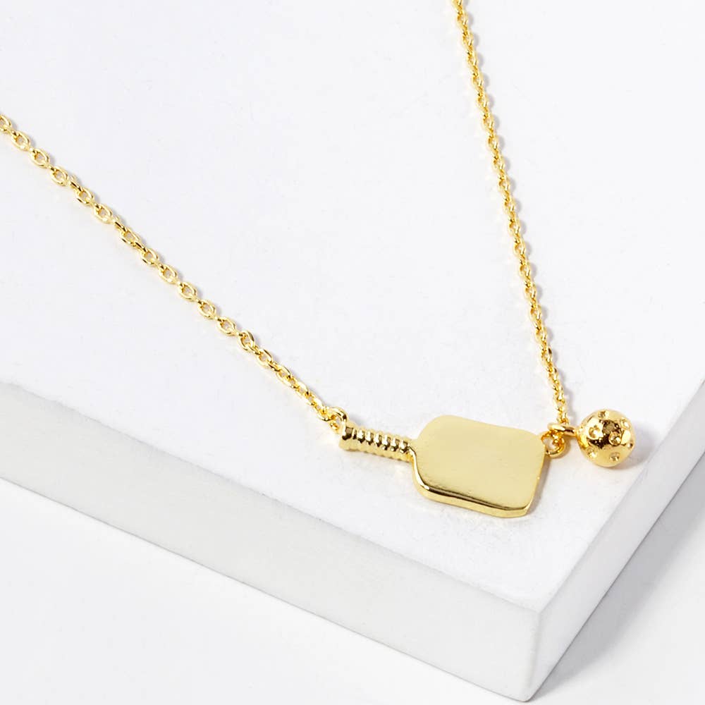 Pickleball and Paddle Necklace