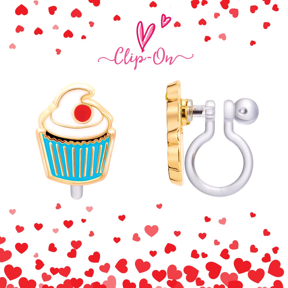 Classic Cupcake Clip On Earrings