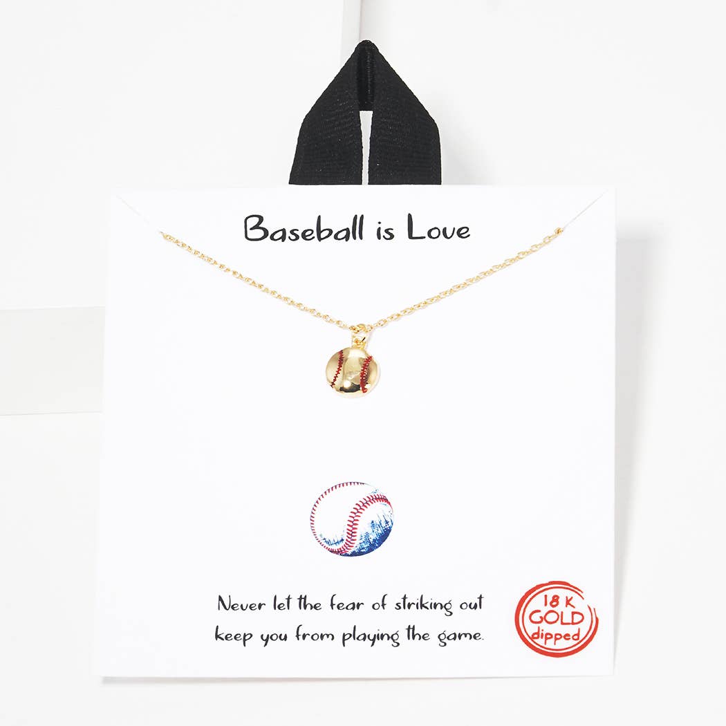 Baseball Pendant Necklace