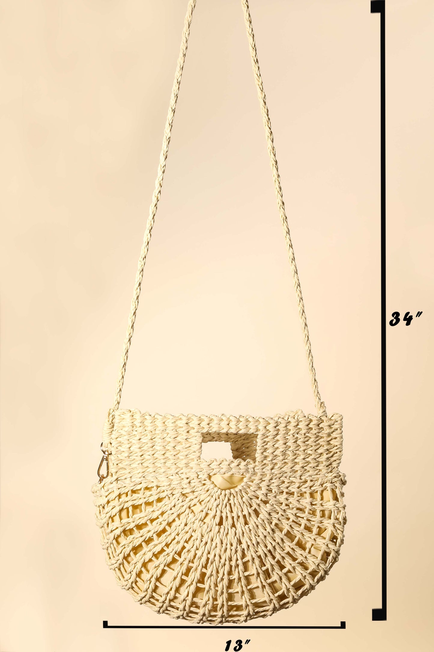 Braided Semi Circle Tote Bag