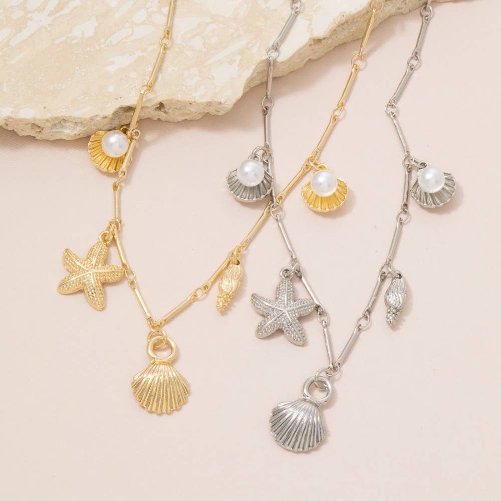 Sea Life Charms Chain Necklace